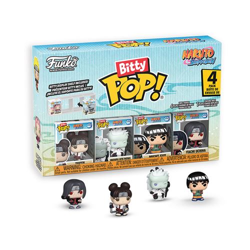 Pack 4 Figurines Funko Bitty Pop Naruto Shippuden Modèle aléatoire