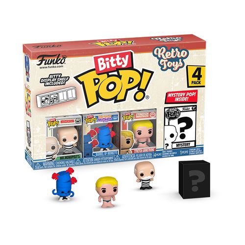 Pack 4 Figurines Funko Bitty Pop Retro Toys Mr. Monopoly Modèle aléatoire