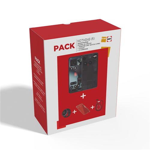Pack Smartphone Nothing Phone 3 6,67" 5G Nano SIM 256 Go Noir + Montre connectée CMF by Nothing Watch Pro Gris