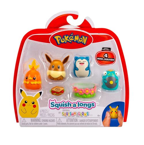 Pack de 4 figurines Squish-a-long Pokémon Style 1