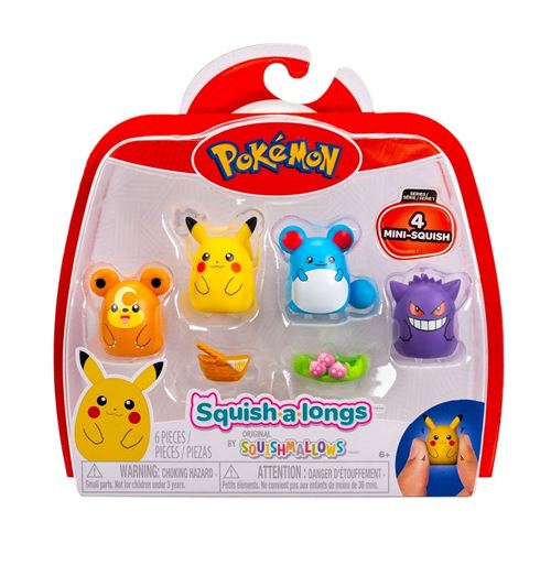 Pack de 4 figurines Squish-a-long Pokémon Style 2