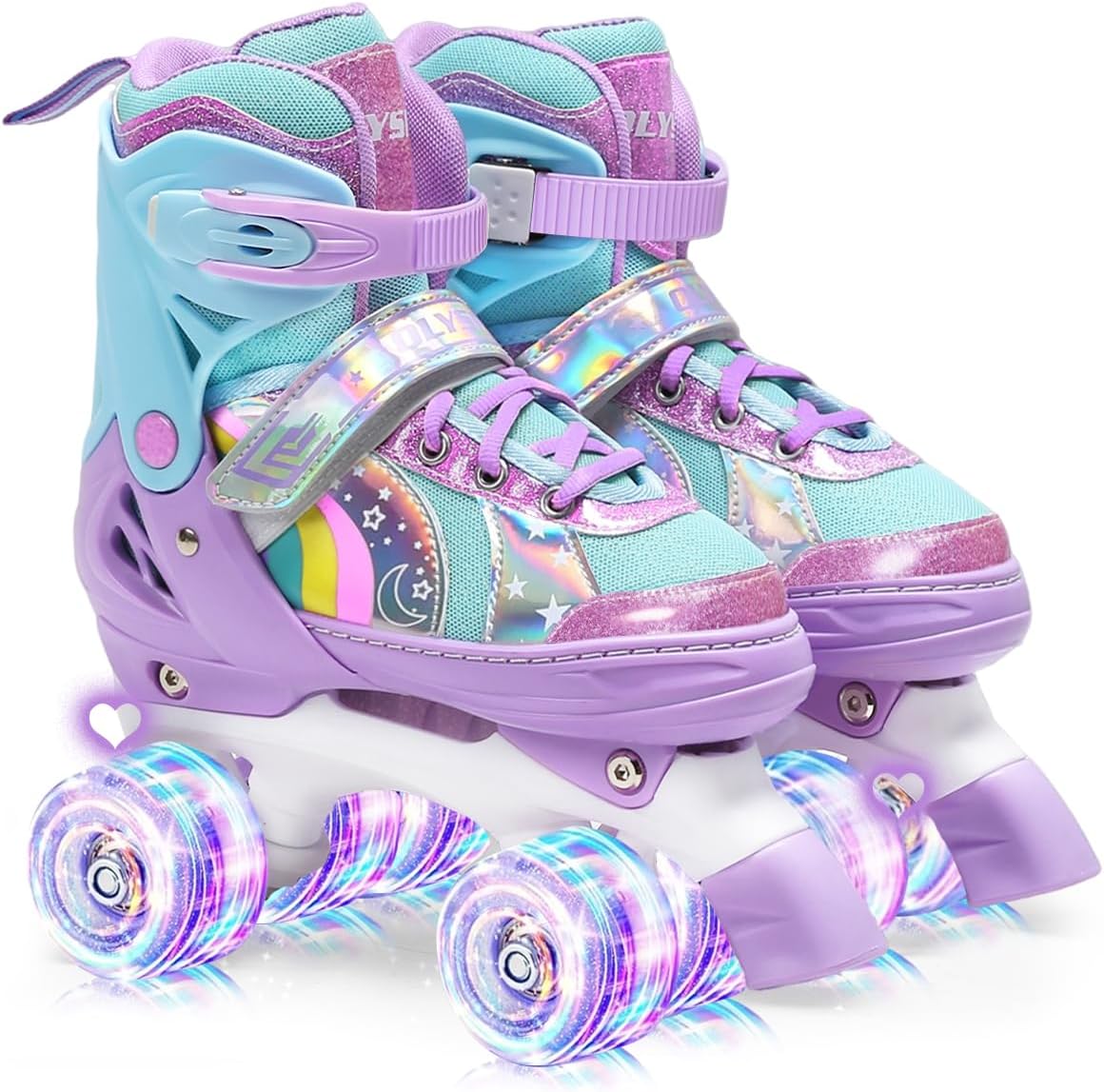 Patins à roulettes enfant 8 roues lumineuses réglables Maison Cadeau
