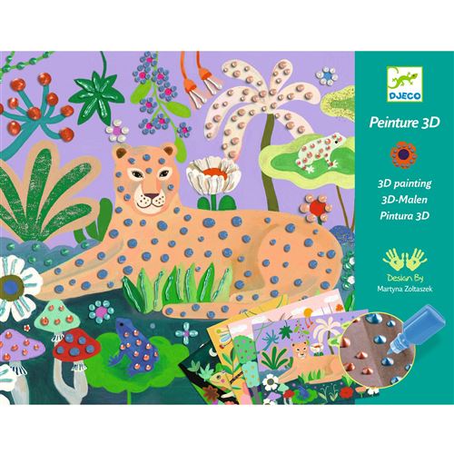 Peinture 3D enfant Djeco Forêt tropicale