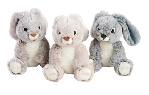 Peluche Nicotoy Lapin assis 20 cm Modèle aléatoire
