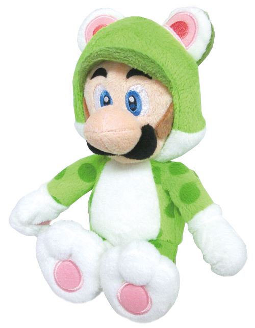 Peluche Toga Nintendo Together+ Super Mario 3D Land Luigi Chat 25 cm
