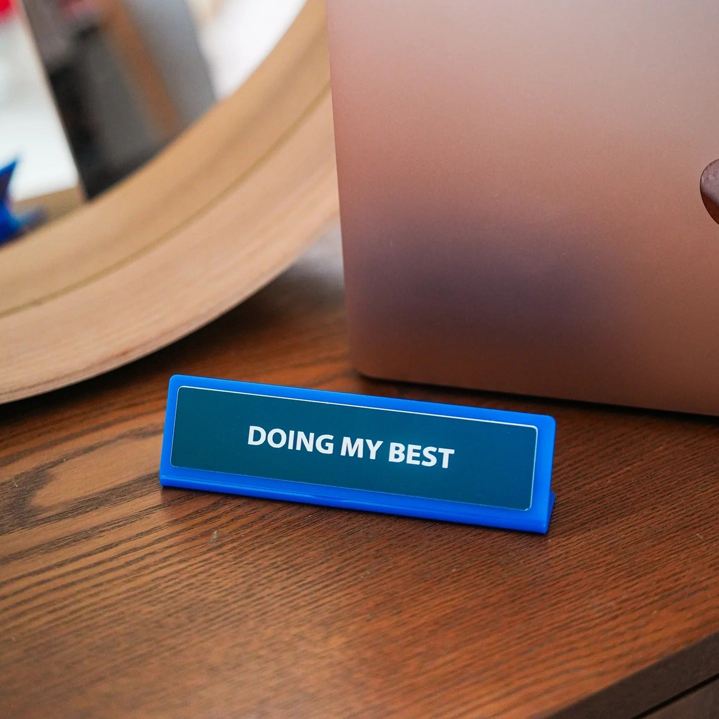 Plaque de bureau personnalisée message humour - Mieux que des fleurs