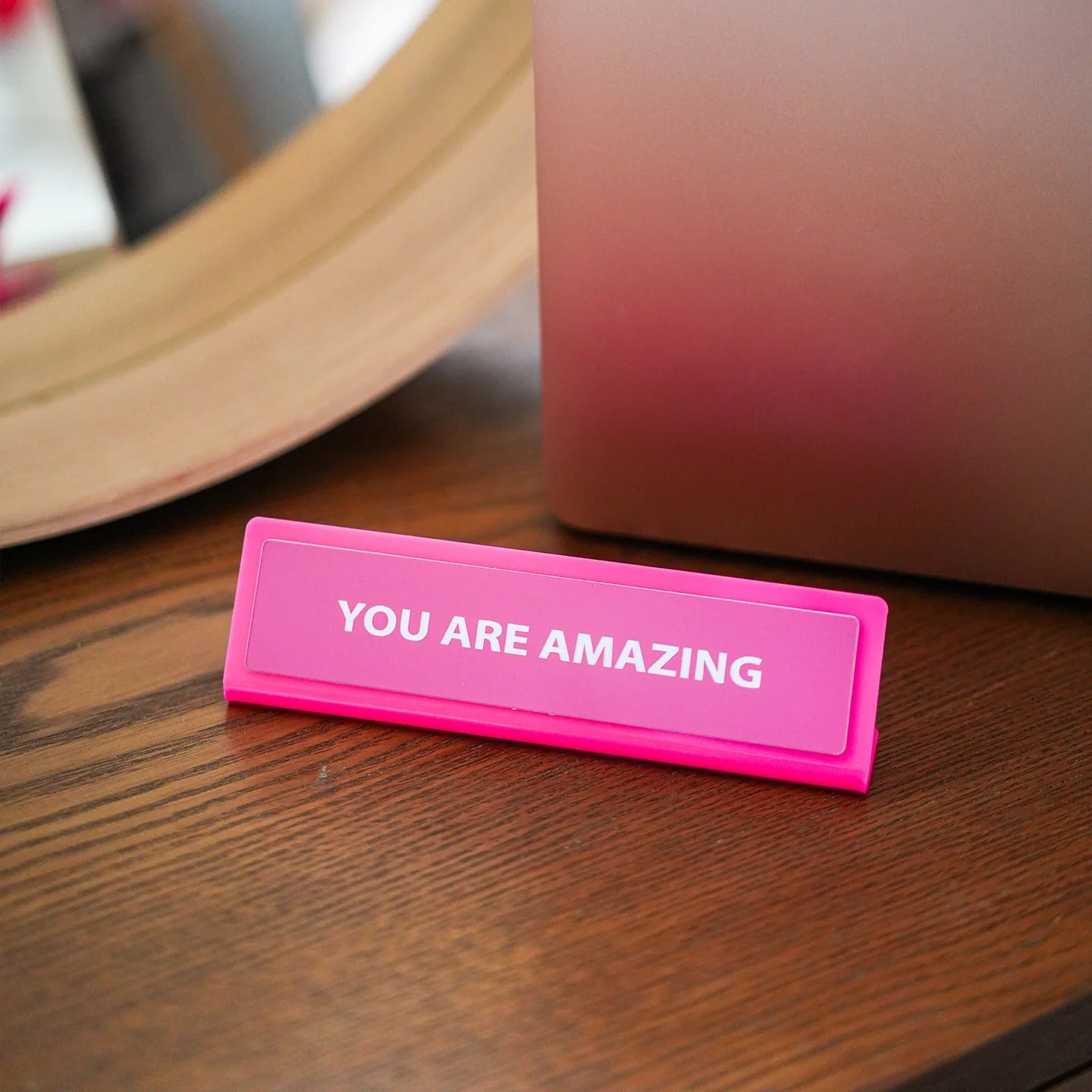 Plaque de bureau personnalisée message humour - Mieux que des fleurs