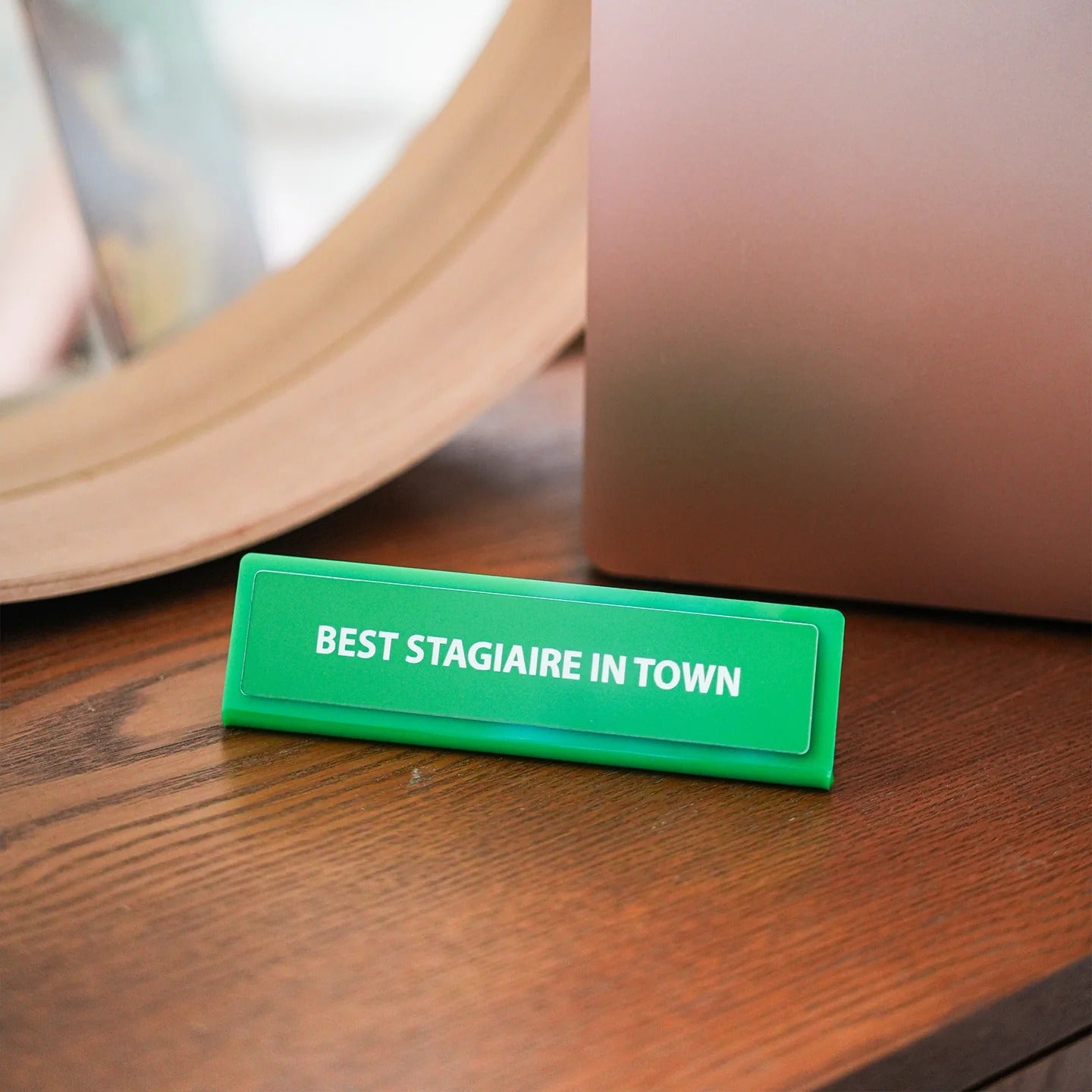 Plaque de bureau personnalisée message humour - Mieux que des fleurs