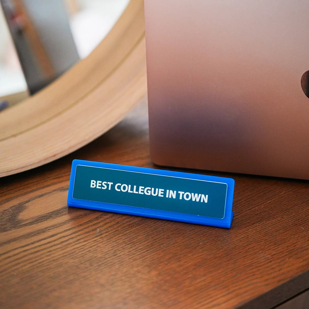 Plaque de bureau personnalisée message humour - Mieux que des fleurs