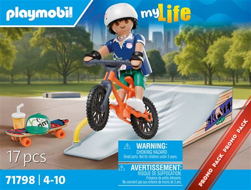 Playmobil My Life 71798 Snowboarder avec rampe de glisse