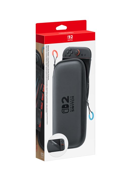 Pochette de transport et protection d'écran Nintendo pour Nintendo Switch 2 Noir
