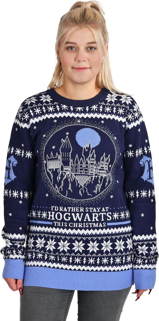 Pull de Noël Harry Potter château de Poudlard