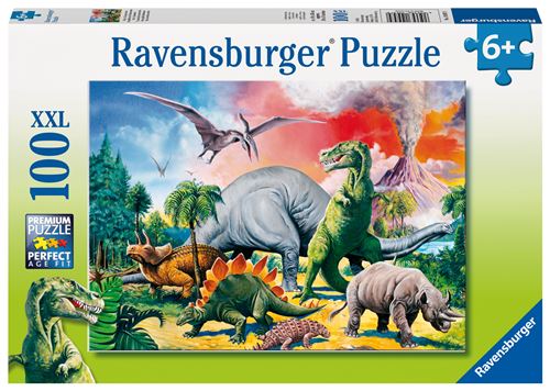 Puzzle 100 pièces XXL Ravensburger Au milieu des dinosaures