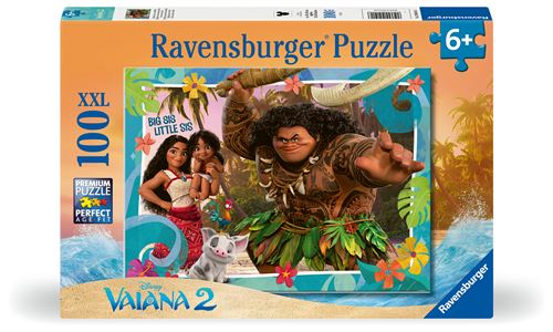 Puzzle 100 pièces XXL Ravensburger Explorer de nouveaux mondes Disney Vaiana 2
