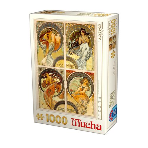Puzzle 1000 pièces D-Toys Arts Alphonse Mucha