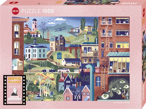 Puzzle 1000 pièces Heye Movie Masters Hitchcock