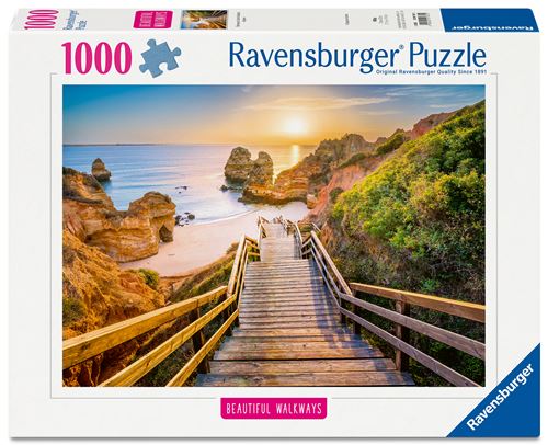 Puzzle 1000 pièces Ravensburger Escalier vers la plage de Camilo, Algarve