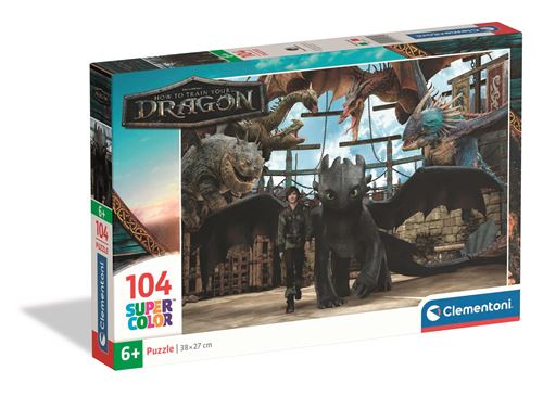 Puzzle 104 pièces Clementoni How to Train your Dragon