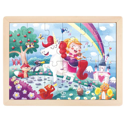 Puzzle 2 en 1 24 pièces Hape Licorne