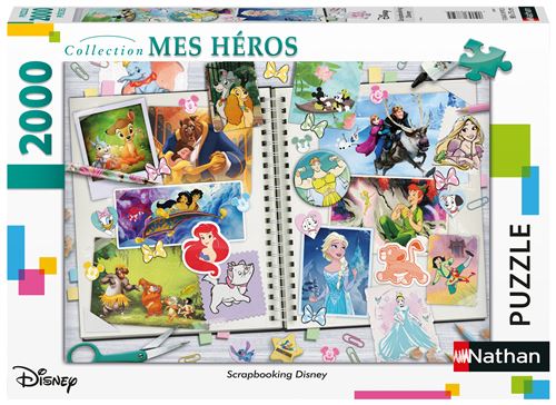 Puzzle 2000 pièces Nathan Scrapbooking Disney