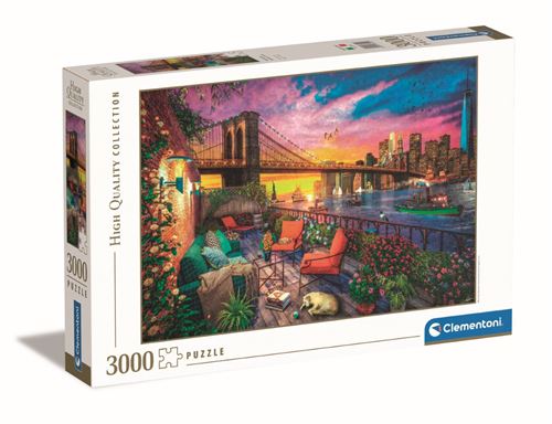 Puzzle 3000 pièces Clementoni Manhattan Balcony Sunset