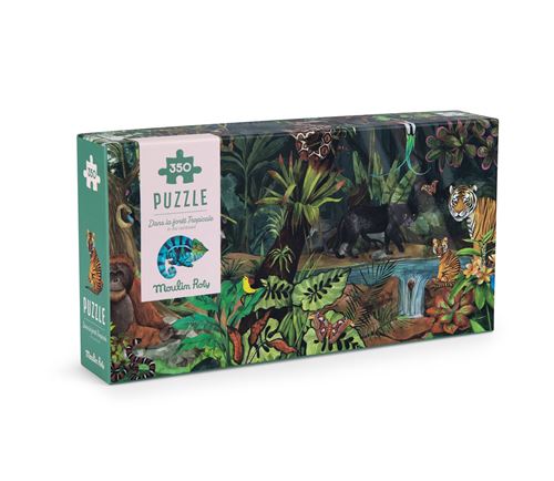 Puzzle 350 pièces Moulin Roty Dans la forêt tropicale Tout autour du monde