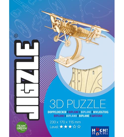 Puzzle 3D Atalia Jeux Jigzle Biplan