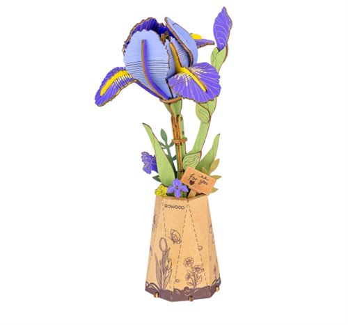Puzzle 3D en bois Rowood Iris Violet