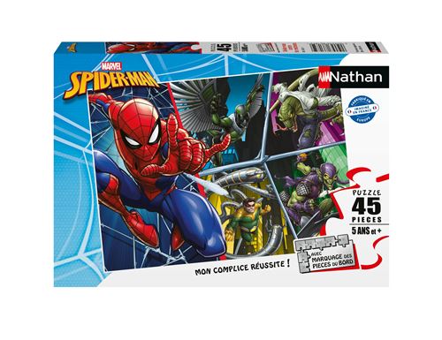 Puzzle 45 pièces Nathan Spider-Man contre les méchants