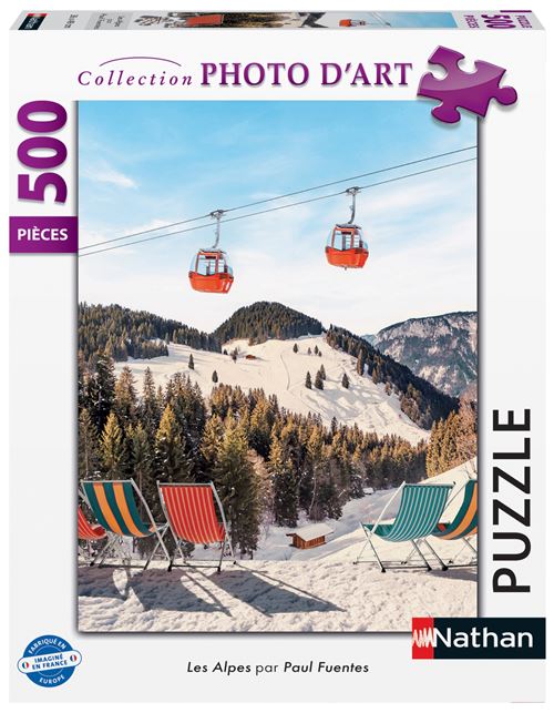 Puzzle 500 pièces Nathan Les Alpes par Paul Fuentes