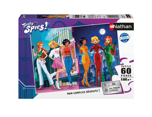 Puzzle 60 pièces Nathan Amies pour la vie Totally Spies !