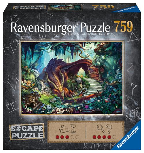 Puzzle 759 pièces Ravensburger Escape puzzle Dans la grotte du dragon