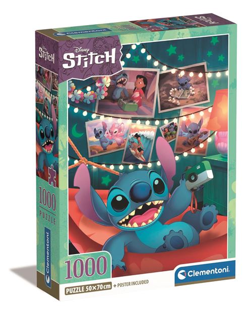 Puzzle Compact 1000 pièces Clementoni Stitch