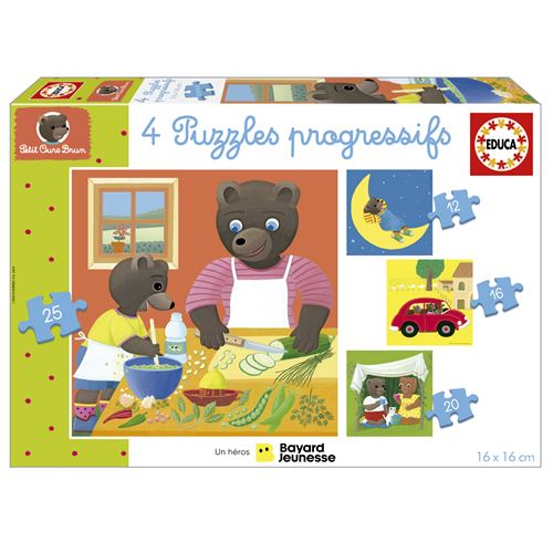 Puzzle Educa Petit Ours Brun Progressif