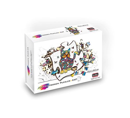 Puzzle Gigamic Rainbow Wooden Chat 99 pièces
