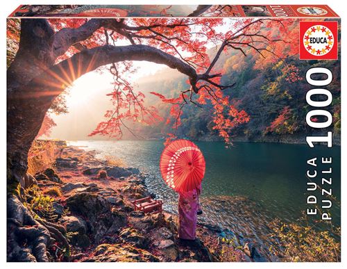 Puzzle Lever de soleil sur le fleuve Katsura, Japon - 1000 pcs - Educa Borras