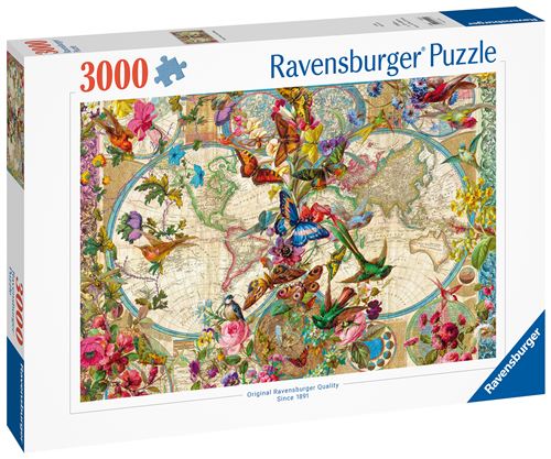 Puzzle Ravensburger Carte de la flore et de la faune 3000 pièces