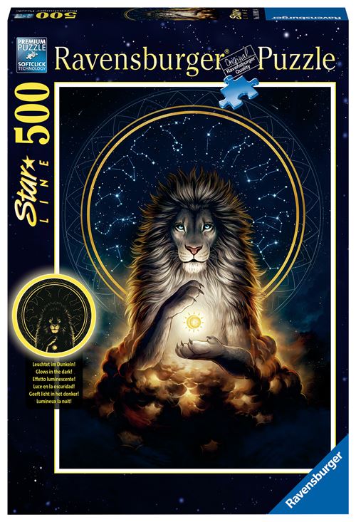 Puzzle Ravensburger Star Line Lion rayonnant 500 pièces