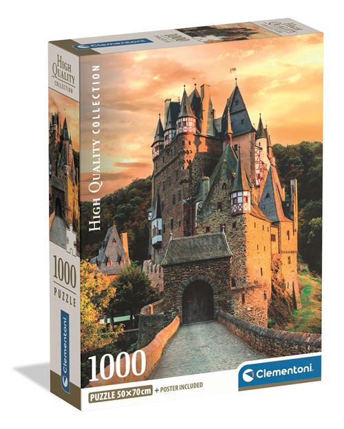 Puzzle compact 1000 pièces Clementoni Golden Hour at Eltz Castle