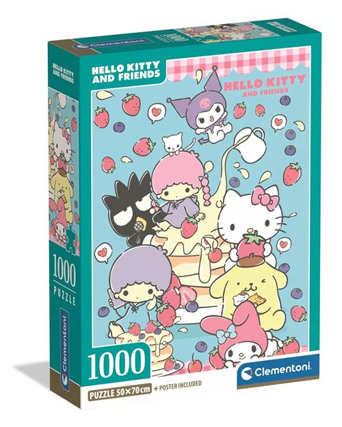 Puzzle compact 1000 pièces Clementoni Hello Kitty 50 x 70 cm
