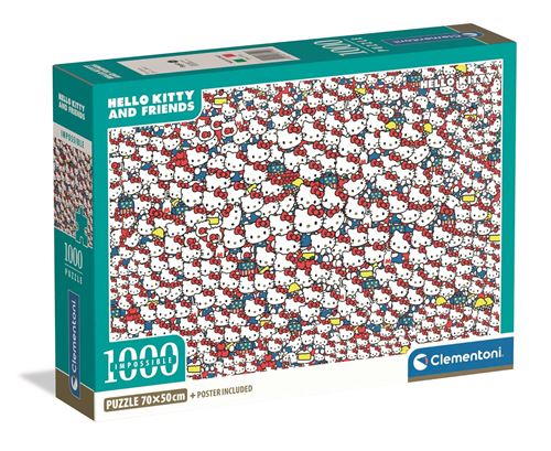 Puzzle compact 1000 pièces Clementoni Impossible Hello Kitty