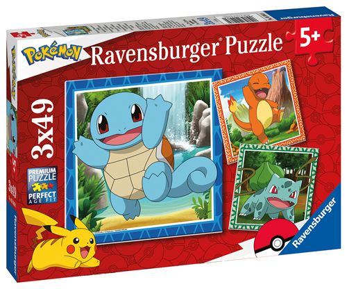 Puzzle enfant 3x49 pièces Ravensburger Salamèche Pokémon