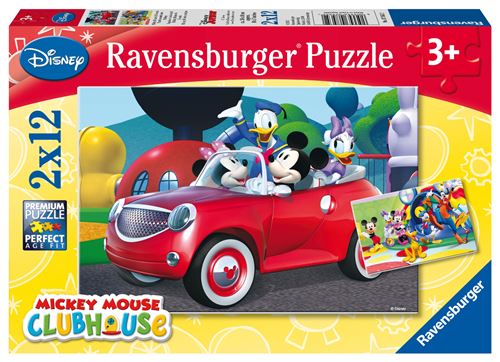 Puzzles 2 x 12 pièces Ravensburger Mickey Minnie et leurs amis