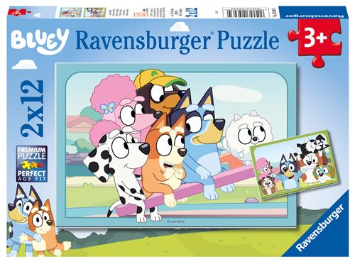 Puzzles 2 x 12 pièces Ravensburger S'amuser avec Bluey
