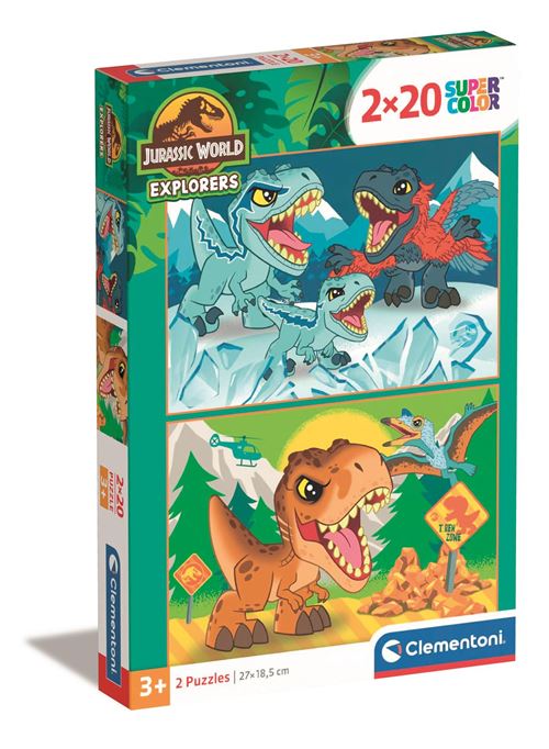 Puzzles 2 x 20 pièces Clementoni Jurassic World