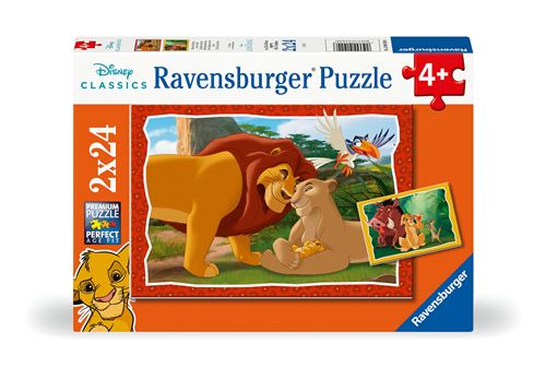 Puzzles 2 x 24 pièces Ravensburger Le Roi Lion Disney Animal Friends