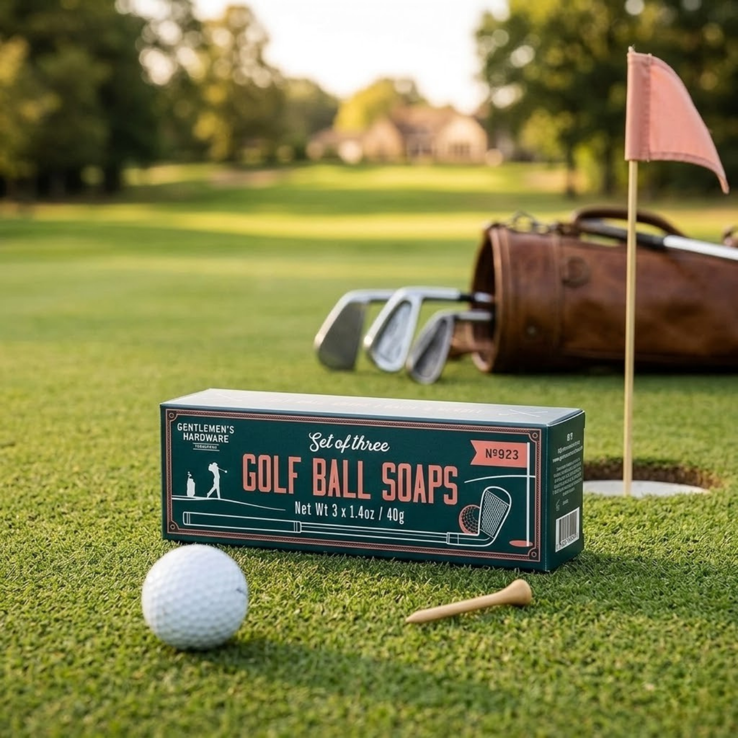 Lot de 3 savons en forme de balle de golf