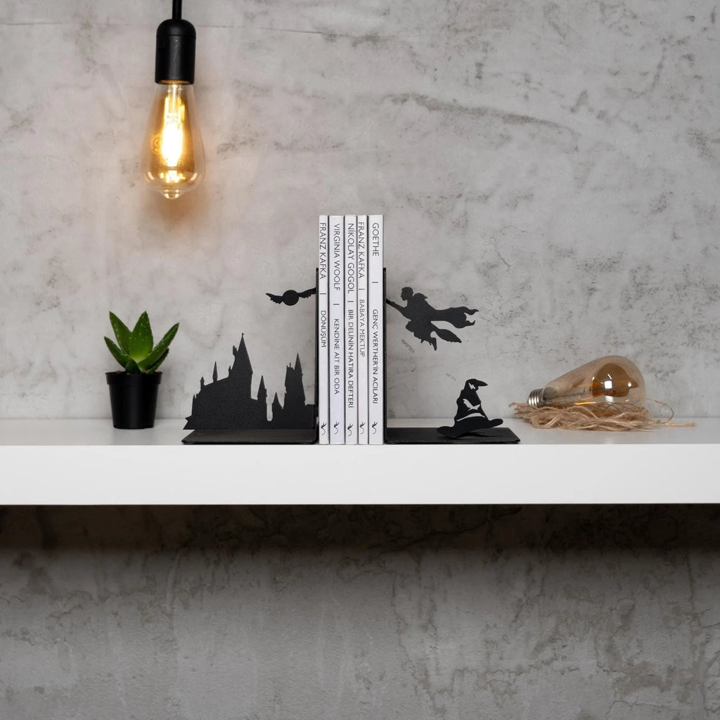 Serre-livres en métal sorcier