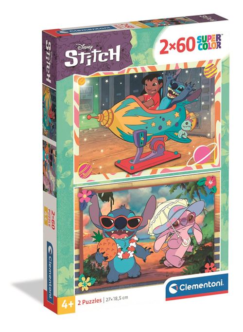 Set 2 puzzles x 60 pièces Clementoni Stitch