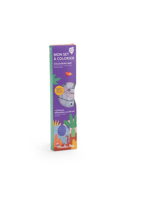 Set à colorier Moulin Roty en silicone avec 5 feutres Les Toupitis